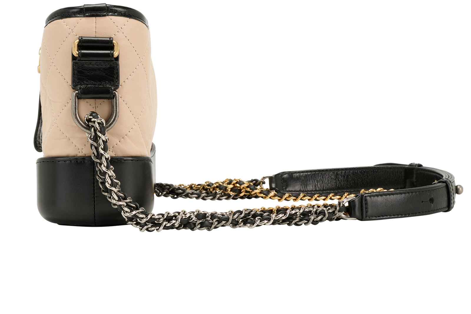 Small Gabrielle, &pound;2,100, Handbags, Beige/Black, Leather, Bottom view